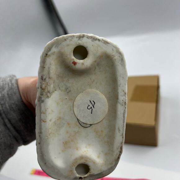 Vintage Ceramic Santa Claus Tea Light Candle Holder Christmas Decor Figurine MCM - Picture 4 of 9